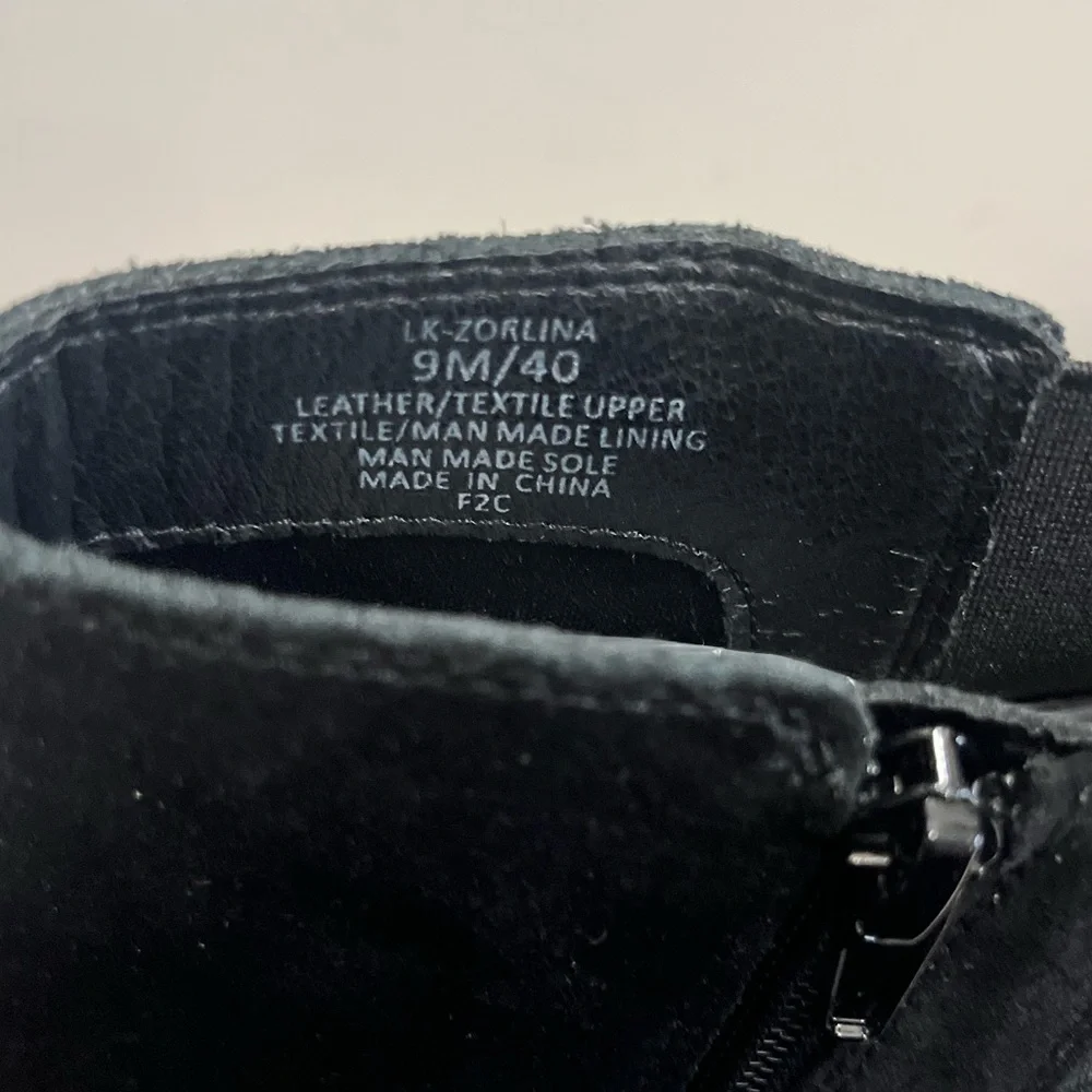 Lucky Brand Zorlina‎ black suede booties NEW 9